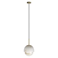 Светильник подвесной Yoko 10411/M LOFT IT белый на 1 лампу, основание бронзовое в стиле современный шар
