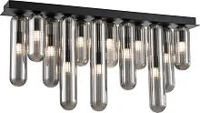 Светильник потолочный Stalactit 4454-12P Favourite чёрный серый 12 ламп, основание чёрное в стиле современный 
