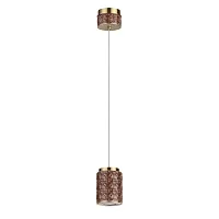 Светильник подвесной Lulu 5453/5LA Odeon Light коричневый на 1 лампу, основание античное бронза латунь в стиле современный скандинавский 
