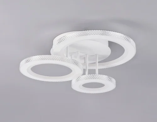 Люстра потолочная LED с пультом FA8867 Ambrella light белая на 1 лампа, основание белое в стиле современный хай-тек с пультом фото 6