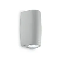Настенный светильник KEOPE AP2 GRIGIO Ideal Lux уличный IP55 серый 2 лампы, плафон серый в стиле современный GU10