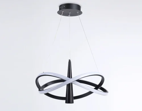 Светильник подвесной LED с пультом FL5368 Ambrella light чёрный 1 лампа, основание чёрное в стиле современный хай-тек с пультом фото 5