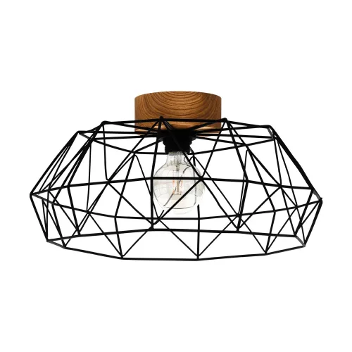 Светильник потолочный лофт Padstow 43363 Eglo чёрный 1 лампа, основание коричневое в стиле лофт 