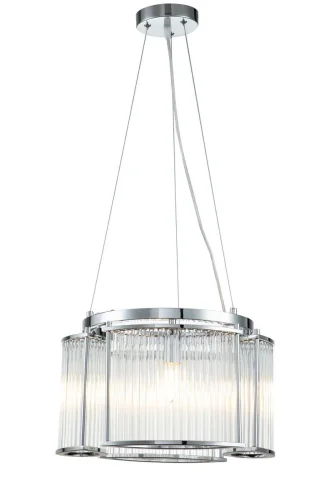 Светильник подвесной Corsetto V000074 Indigo прозрачный 4 лампы, основание хром в стиле хай-тек  фото 4