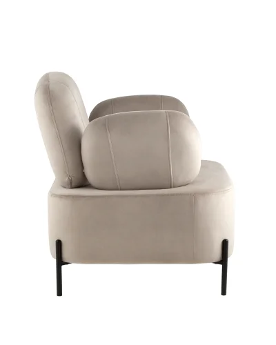 Кресло Кэнди велюр светло-серый УТ000035879 Stool Group, серый/велюр, ножки/металл/чёрный, размеры - ****860*790мм фото 6