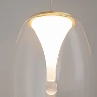 Светильник подвесной LED Splash MOD282PL-L8G3K1 Maytoni прозрачный на 1 лампу, основание золотое в стиле современный 