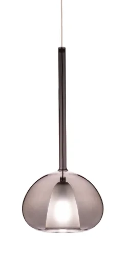 Светильник подвесной JET SP1 SMOKE Crystal Lux прозрачный серый на 1 лампу, основание хром в стиле современный выдувное фото 2
