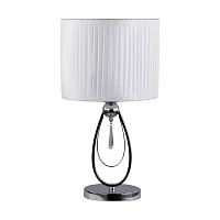 Настольная лампа Mellitto OML-63804-01 Omnilux белая 1 лампа, основание хром металл в стиле классический 