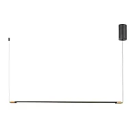 Светильник подвесной LED Laser VL7182P01 Vele Luce чёрный на 1 лампу, основание чёрное в стиле хай-тек линейный