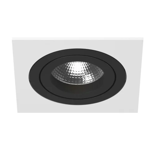 Светильник точечный Intero 16 Quadro i51607 Lightstar чёрный 1 лампа, основание белое в стиле хай-тек современный 