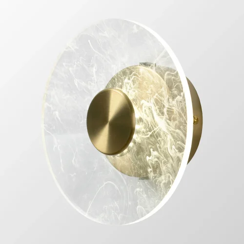 Бра LED Duval LSP-7145 Lussole прозрачный на 1 лампа, основание матовое золото в стиле хай-тек современный 