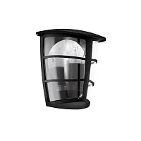 Настенный светильник 93407 ALORIA Eglo уличный IP44 чёрный 1 лампа, плафон прозрачный в стиле модерн E27