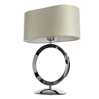 Настольная лампа Contralto 4069/02 TL-1 Divinare белая 1 лампа, основание хром металл в стиле современный 