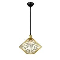 Светильник подвесной Gorgon VL5384P01 Vele Luce золотой 1 лампа, основание чёрное в стиле современный 
