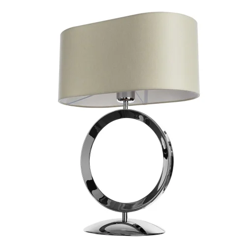 Настольная лампа Contralto 4069/02 TL-1 Divinare белая 1 лампа, основание хром металл в стиле модерн 