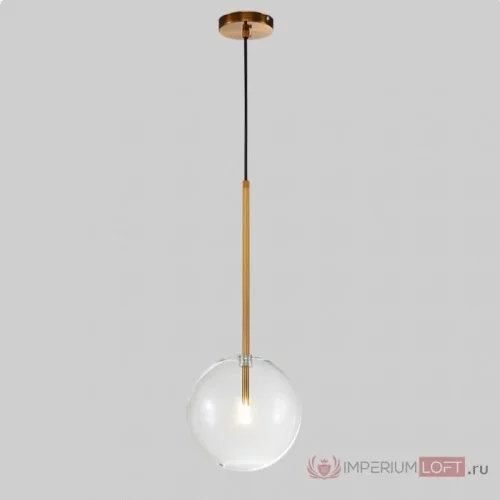 Светильник подвесной ARTO 1 D15 182693-26 ImperiumLoft прозрачный на 1 лампу, основание бронзовое в стиле современный лофт 