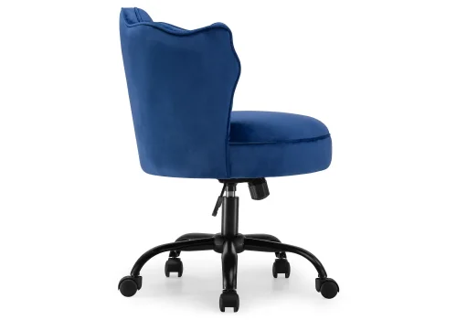 Компьютерное кресло Helen navy 11995 Woodville, синий/велюр, ножки/металл/чёрный, размеры - *900***610*610 фото 3