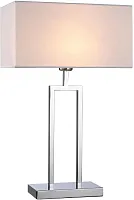 Настольная лампа Viola V10548-1T Moderli белая 1 лампа, основание хром металл в стиле классический современный 