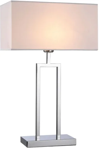 Настольная лампа Viola V10548-1T Moderli белая 1 лампа, основание хром металл в стиле классический современный 