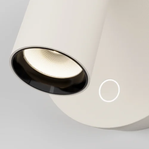 Бра с выключателем LED Twist C079WL-L3W3K Maytoni белый на 1 лампу, основание белое в стиле современный хай-тек для чтения фото 2