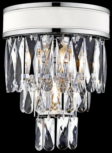 Бра Clarissa WE136.03.101 Wertmark прозрачный на 3 лампы, основание белое хром в стиле классический 