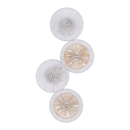 Бра LED AM-1252B 4.1252B.D250.H500.LED Ni Arte Milano прозрачный янтарный на 1 лампу, основание никель в стиле современный 