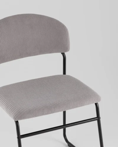 Стул обеденный Loftys, серый УТ000039717 Stool Group, серый/текстиль, ножки/металл/чёрный, размеры - *800***535*575 фото 7