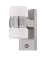 Настенный светильник LED ATOLLARI 96277 Eglo уличный IP44 серебряный серый 2 лампы, плафон белый в стиле современный LED