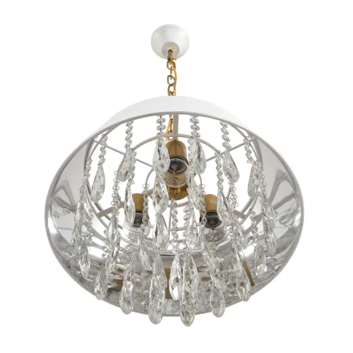 Люстра подвесная Mitrim 8374/3 Lumion белая на 3 лампы, основание латунь в стиле классический фото 4 Люстра подвесная Mitrim 8374/3 Lumion белая на 3 лампы, основание латунь в стиле классический фото 4