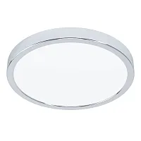Светильник потолочный LED Fueva 901764 Eglo белый на 1 лампу, основание хром в стиле современный круглый