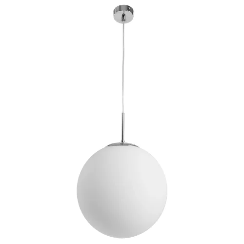 Светильник подвесной Volare A1562SP-1CC Arte Lamp белый на 1 лампу, основание хром в стиле современный шар