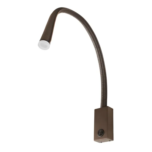 Бра с выключателем LED Arrow 10398 LOFT IT коричневый на 1 лампу, основание коричневое в стиле современный для чтения гибкая ножка фото 3