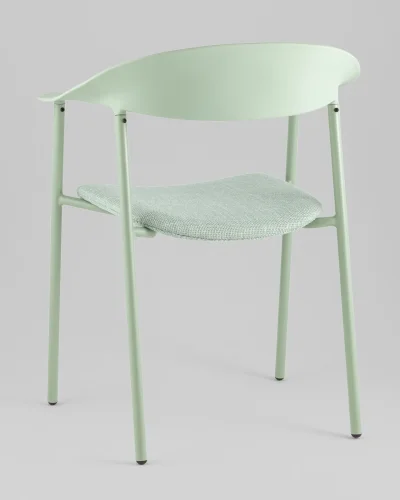 Стул Eila, с подушкой, пластик зеленый УТ000039778 Stool Group, зелёный/рогожка, ножки/пластик/зелёный, размеры - *775***502*591 фото 5