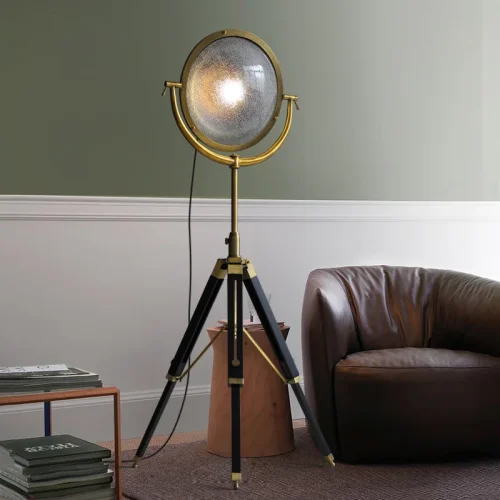 Торшер TRIPOD 102145-26 ImperiumLoft прозрачный на 1 лампу, основание золотое в стиле современный фото 2