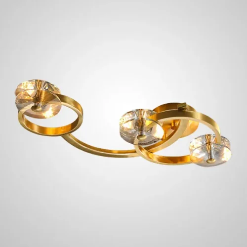 Светильник потолочный ADONICA ARCH L8 208108-23 ImperiumLoft прозрачный на 8 ламп, основание латунь в стиле современный фото 2