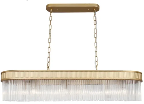 Люстра подвесная Turris 4200-12P Favourite прозрачная на 12 ламп, основание матовое золото в стиле классический 