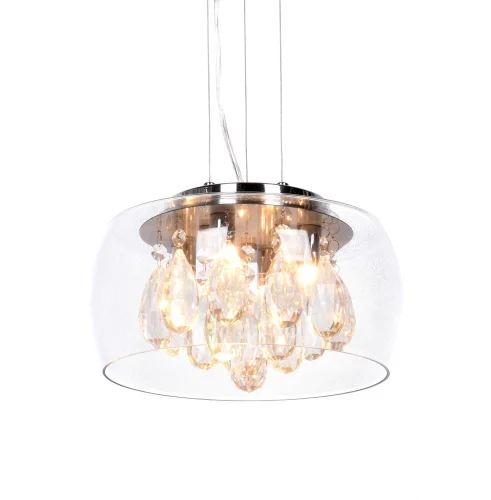 Светильник подвесной Tosso LDP 8066-300 PR Lumina Deco прозрачный на 4 лампы, основание прозрачное в стиле современный фото 3