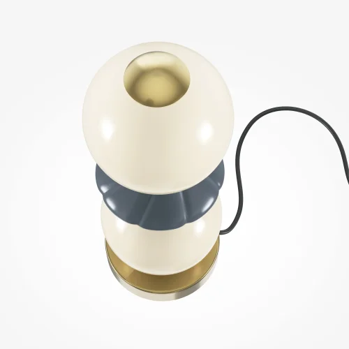 Настольная лампа LED Brosche MOD362TL-L10GR3K Maytoni белая на 1 лампу, основание латунь металл в стиле арт-деко современный шар фото 2