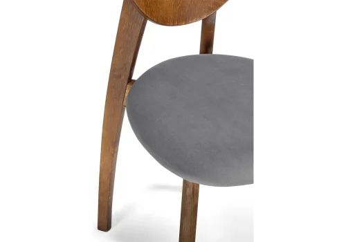 Деревянный стул Окава tenerife stone / миланский орех 543597 Woodville, серый/ткань, ножки/массив бука/орех, размеры - ****440*500 фото 6
