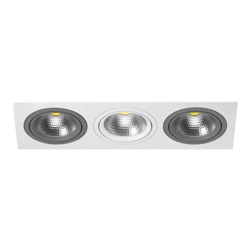 Светильник точечный Intero 111 i836090609 Lightstar серый белый 3 лампы, основание серое белое в стиле хай-тек 