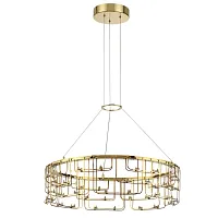 Светильник подвесной LED Zaha 7060/44L Odeon Light золотой на 1 лампу, основание золотое в стиле хай-тек 