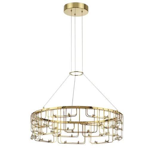 Светильник подвесной LED Zaha 7060/44L Odeon Light золотой на 1 лампу, основание золотое в стиле хай-тек 