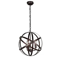 Люстра подвесная V4453-8/3 Vitaluce без плафона на 3 лампы, основание коричневое в стиле лофт Люстра подвесная V4453-8/3 Vitaluce без плафона на 3 лампы, основание коричневое в стиле лофт