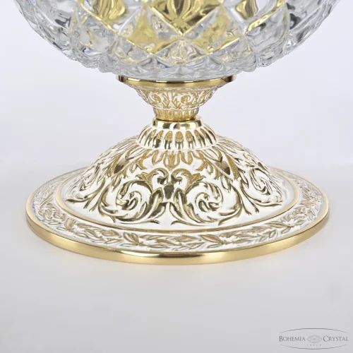 Настольная лампа 5680L/20 GW Clear/M-1F Bohemia Ivele Crystal прозрачная 3 лампы, основание золотое патина металл в стиле классический  фото 4