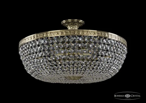 Люстра потолочная хрустальная 19111/55IV G Bohemia Ivele Crystal прозрачная на 8 ламп, основание золотое в стиле классический sp