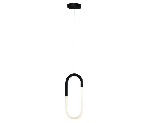 Светильник подвесной LED Канто 08271,19(3000K) Kink Light белый чёрный 1 лампа, основание чёрное в стиле хай-тек современный  фото 2