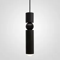Светильник подвесной Fulcrum by Lee Broom Black 106231-22 ImperiumLoft чёрный 1 лампа, основание чёрное в стиле арт-деко современный 