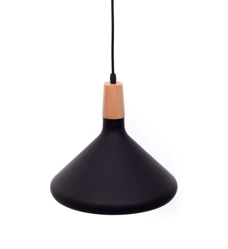 Светильник подвесной Bafido  LDP 7754-B BK+WT Lumina Deco чёрный 1 лампа, основание чёрное в стиле современный минимализм  фото 3