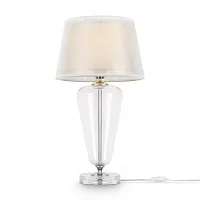 Настольная лампа Verre Z005TL-01CH Maytoni прозрачная 1 лампа, основание хром металл стекло в стиле модерн 