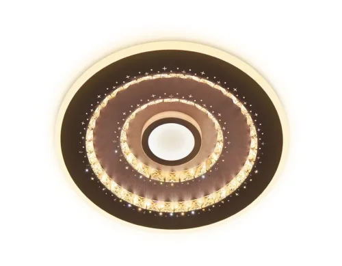 Светильник потолочный LED с пультом Acrylica ice FA253 Ambrella light коричневый 1 лампа, основание коричневое в стиле современный хай-тек с пультом фото 3